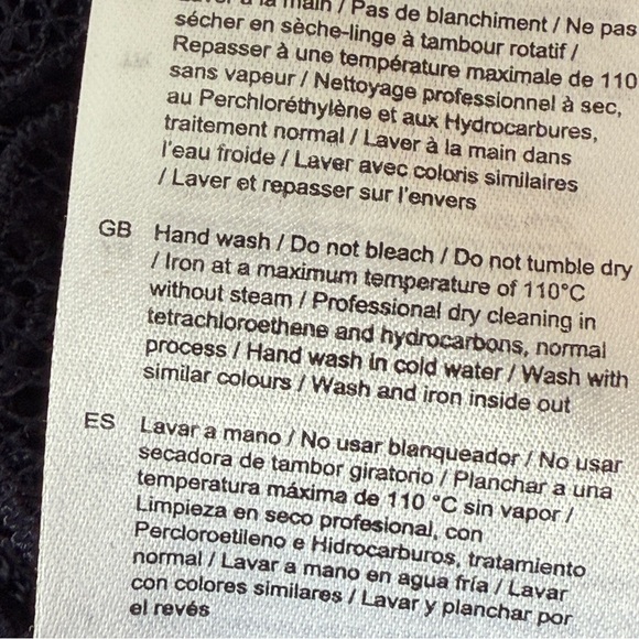 Maje Navy Blue REPINE Lace Mini Dress Size 4 Long Sleeve Formal Sheer Cocktail - Picture 11 of 11
